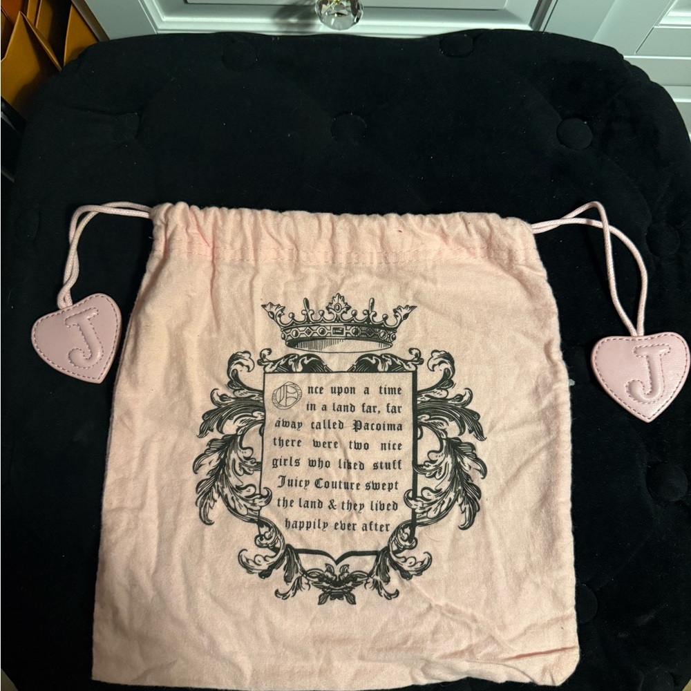Juicy Couture Pink Drawstring Bag